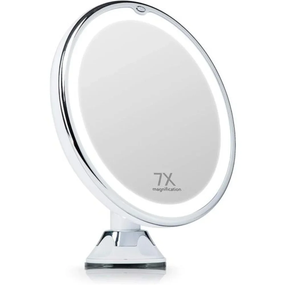 7X Magnifying Lighted Vanity Makeup Mirror with 20 Natural LED Ring Lights
